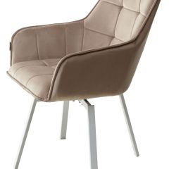 Стул MAVERICK 360 град. поворот. BLUVEL-40 BEIGE/ белый каркас, М-City в Стрежевом - strezevoi.mebel24.online | фото 8