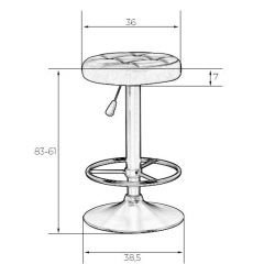 Табурет барный DOBRIN BRUNO LM-5008 (белый) в Стрежевом - strezevoi.mebel24.online | фото 2
