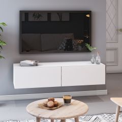 Тумба Подвесная 3 (белый/белый /белый лакобель) в Стрежевом - strezevoi.mebel24.online | фото