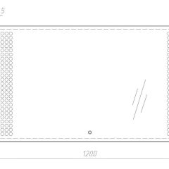 Зеркало Cosmo 120 black с подсветкой Sansa (SC1048Z) в Стрежевом - strezevoi.mebel24.online | фото 2