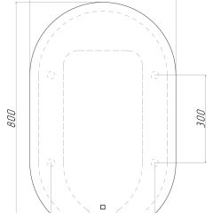 Зеркало Дакка 800х500 с подсветкой Домино (GL7036Z) в Стрежевом - strezevoi.mebel24.online | фото 8