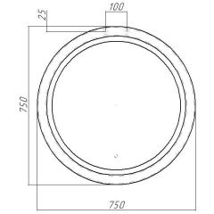 Зеркало Gia 75 white с подсветкой Sansa (SGa1044Z) в Стрежевом - strezevoi.mebel24.online | фото 6