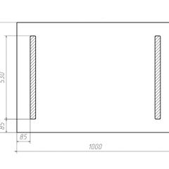 Зеркало Good Light 2-100 с подсветкой Домино (GL7016Z) в Стрежевом - strezevoi.mebel24.online | фото 3