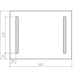 Зеркало Good Light 2-90 с подсветкой Домино (GL7015Z) в Стрежевом - strezevoi.mebel24.online | фото 6