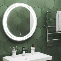 Зеркало Каир 700х700 с подсветкой Sansa (GL7027Z) в Стрежевом - strezevoi.mebel24.online | фото 7