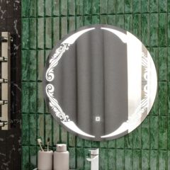 Зеркало Канберра 700х700 с подсветкой Домино (GL7032Z) в Стрежевом - strezevoi.mebel24.online | фото 7