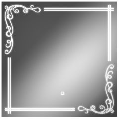 Зеркало Луандра 700х700 с подсветкой Домино (GL7035Z) в Стрежевом - strezevoi.mebel24.online | фото 1