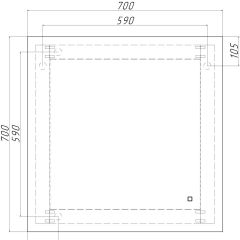 Зеркало Минск 700х700 с подсветкой Домино (GL7039Z) в Стрежевом - strezevoi.mebel24.online | фото 8