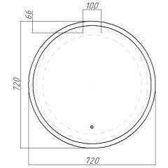 Зеркало Moon 72 white с подсветкой Sansa (SMo1046Z) в Стрежевом - strezevoi.mebel24.online | фото 8