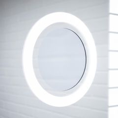 Зеркало Quadro 100 alum (линза) с подсветкой Sansa (SQL1030Z) в Стрежевом - strezevoi.mebel24.online | фото 5