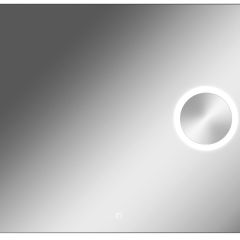Зеркало Quadro 100 alum (линза) с подсветкой Sansa (SQL1030Z) в Стрежевом - strezevoi.mebel24.online | фото 1