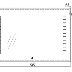 Зеркало Quadro 100 alum с подсветкой Sansa (SQ1019Z) в Стрежевом - strezevoi.mebel24.online | фото 7