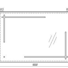 Зеркало Ray 100 black с подсветкой Sansa (SR1035Z) в Стрежевом - strezevoi.mebel24.online | фото 6