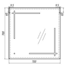 Зеркало Ray 70 black с подсветкой Sansa (SR1038Z) в Стрежевом - strezevoi.mebel24.online | фото 6