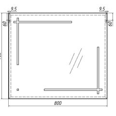 Зеркало Ray 80 black с подсветкой Sansa (SR1037Z) в Стрежевом - strezevoi.mebel24.online | фото 7