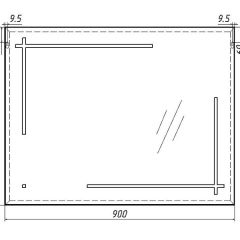 Зеркало Ray 90 black с подсветкой Sansa (SR1036Z) в Стрежевом - strezevoi.mebel24.online | фото 6