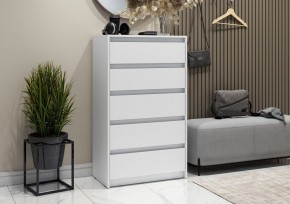 АЙДЕН КМ06-700 Комод 5 ящиков (белый) в Стрежевом - strezevoi.mebel24.online | фото