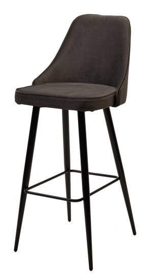 Барный стул NEPAL-BAR ГРАФИТ #14, велюр/ черный каркас (H=78cm) М-City в Стрежевом - strezevoi.mebel24.online | фото 4
