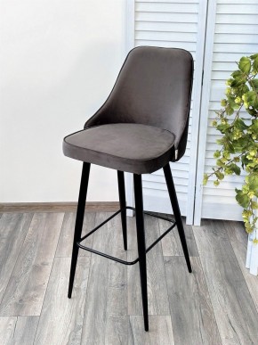 Барный стул NEPAL-BAR ГРАФИТ #14, велюр/ черный каркас (H=78cm) М-City в Стрежевом - strezevoi.mebel24.online | фото 5