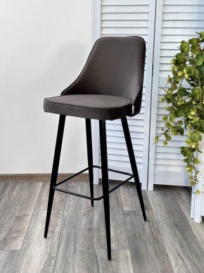 Барный стул NEPAL-BAR ГРАФИТ #14, велюр/ черный каркас (H=78cm) М-City в Стрежевом - strezevoi.mebel24.online | фото 6