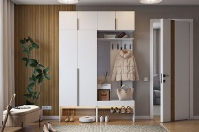 БАСКО Прихожая К5 (белое дерево) в Стрежевом - strezevoi.mebel24.online | фото