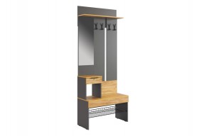 БАСКО Прихожая К9 (графит) в Стрежевом - strezevoi.mebel24.online | фото 3