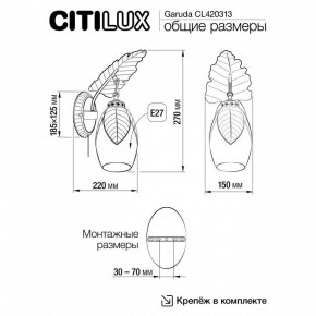 Бра Citilux Garuda CL420313 в Стрежевом - strezevoi.mebel24.online | фото 5