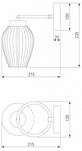 Бра Eurosvet Alva 30184/1 латунь в Стрежевом - strezevoi.mebel24.online | фото 3