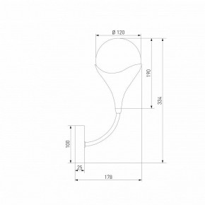 Бра Eurosvet Calyx 60168/1 латунь в Стрежевом - strezevoi.mebel24.online | фото 3