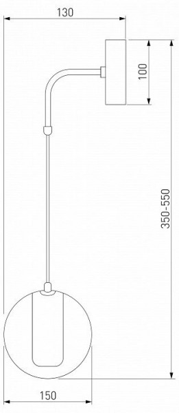 Бра Eurosvet Cobble 50258 LED дымчатый в Стрежевом - strezevoi.mebel24.online | фото 2