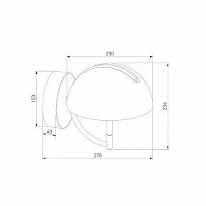 Бра Eurosvet Emisfero 50083/1 LED золото в Стрежевом - strezevoi.mebel24.online | фото 3