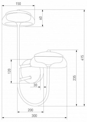 Бра Eurosvet Fungo 50388/2 LED черный в Стрежевом - strezevoi.mebel24.online | фото 5