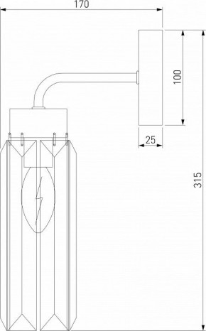 Бра Eurosvet Gilian 60163/1 никель в Стрежевом - strezevoi.mebel24.online | фото 3