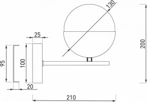 Бра Eurosvet Nuvola 70129/1 латунь в Стрежевом - strezevoi.mebel24.online | фото 2