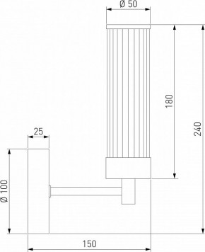 Бра Eurosvet Oriens 60166/1 латунь в Стрежевом - strezevoi.mebel24.online | фото 2