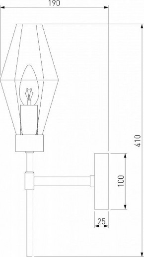 Бра Eurosvet Prism 60143/1 хром в Стрежевом - strezevoi.mebel24.online | фото 2