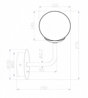 Бра Maytoni Erich MOD221-WL-01-N в Стрежевом - strezevoi.mebel24.online | фото 3