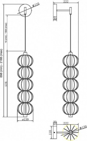 Бра Maytoni Golden Cage MOD216WL-L10G3K в Стрежевом - strezevoi.mebel24.online | фото 2