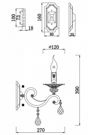 Бра Maytoni Grace RC247-WL-01-R в Стрежевом - strezevoi.mebel24.online | фото 2