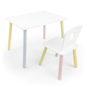 Детский комплект стол и стул «Корона» Rolti Baby (белый/цветной, массив березы/мдф) в Стрежевом - strezevoi.mebel24.online | фото