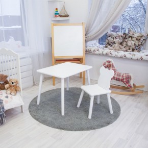 Детский комплект стол и стул «Мишка» Rolti Baby (белый/белый, массив березы/мдф) в Стрежевом - strezevoi.mebel24.online | фото 2