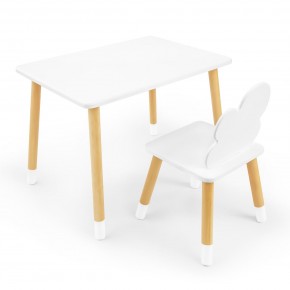 Детский комплект стол и стул «Облачко» Rolti Baby (белый/береза, массив березы/мдф) в Стрежевом - strezevoi.mebel24.online | фото