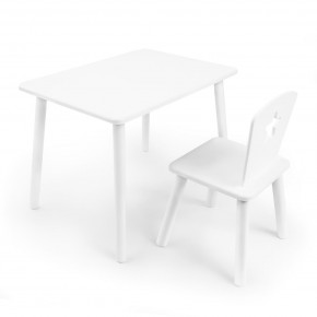 Детский комплект стол и стул «Звезда» Rolti Baby (белый/белый, массив березы/мдф) в Стрежевом - strezevoi.mebel24.online | фото