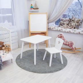 Детский комплект стол и стул «Звезда» Rolti Baby (белый/белый, массив березы/мдф) в Стрежевом - strezevoi.mebel24.online | фото 2