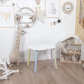 Детский стол Rolti Baby «Облачко»  (белый/цветной, массив березы/мдф) в Стрежевом - strezevoi.mebel24.online | фото