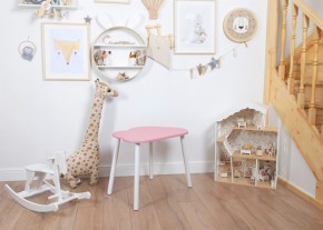 Детский стол Rolti Baby «Облачко»  (розовый/белый, массив березы/мдф) в Стрежевом - strezevoi.mebel24.online | фото 1