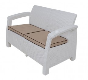Диван Yalta Premium Sofa 2 Set (Ялта) белый (+подушки под спину) в Стрежевом - strezevoi.mebel24.online | фото