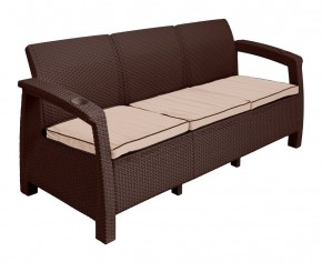 Диван Yalta Premium Sofa 3 Set (Ялта) шоколадный (+подушки под спину) в Стрежевом - strezevoi.mebel24.online | фото 2