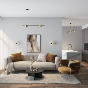 DK5060-BK+SG Бра ORBIT, IP20, 3000К, LED, 10 Вт, черный + сатинированное золото, алюминий в Стрежевом - strezevoi.mebel24.online | фото 5