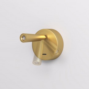 DK5072-SB Бра SHINE WALL со светодиодом, D104*H68, IP20, 3000К, 3W, RA?90, сатинированная латунь, алюминий в Стрежевом - strezevoi.mebel24.online | фото 3
